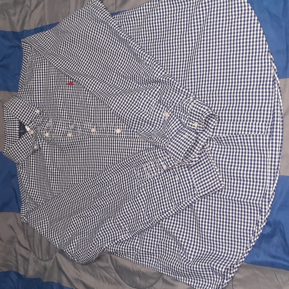 Men's Ralph Lauren Polo plaid Oxford shirt. Sz. XL (custom fit = slimmer cut).